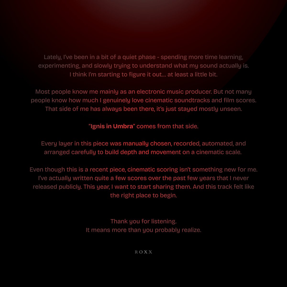 roxxtunes's tweet photo. Ignis in Umbra is OUT on all streaming platforms. https://t.co/YH8eGGJmaq