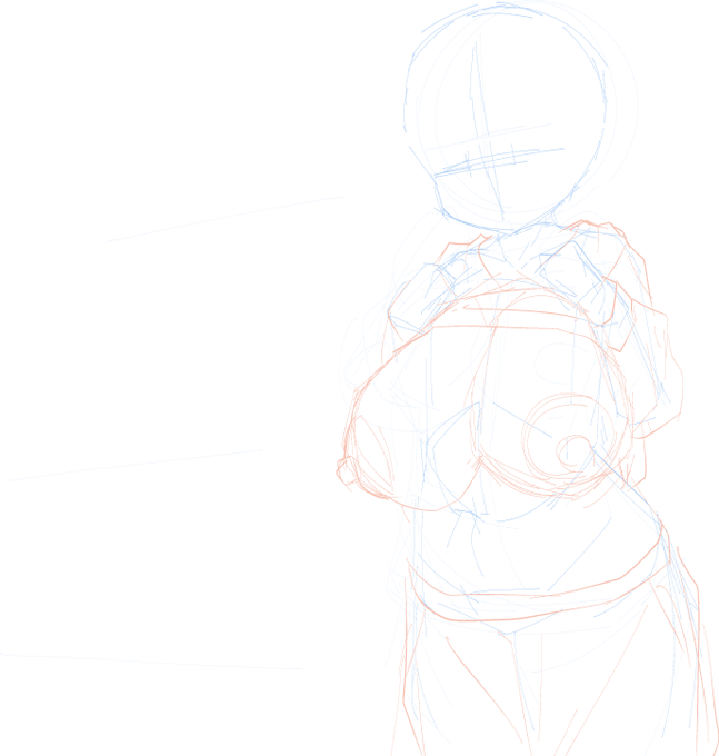 今日の支援サイト用落書きのラフ 