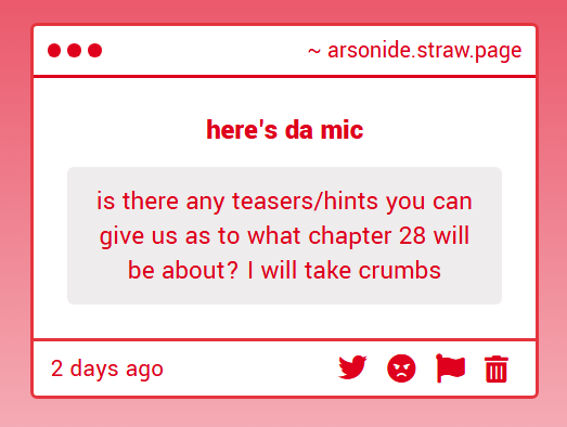 arsonide_'s tweet image. this is all subject to change bc it's only half done and im delirious from sleep deprivation, but imagine I put out a sign that says "FREE ICE CREAM" and you run over but I give you sour cream to the face instead. I laugh, then two scenes later, I give you your ice cream