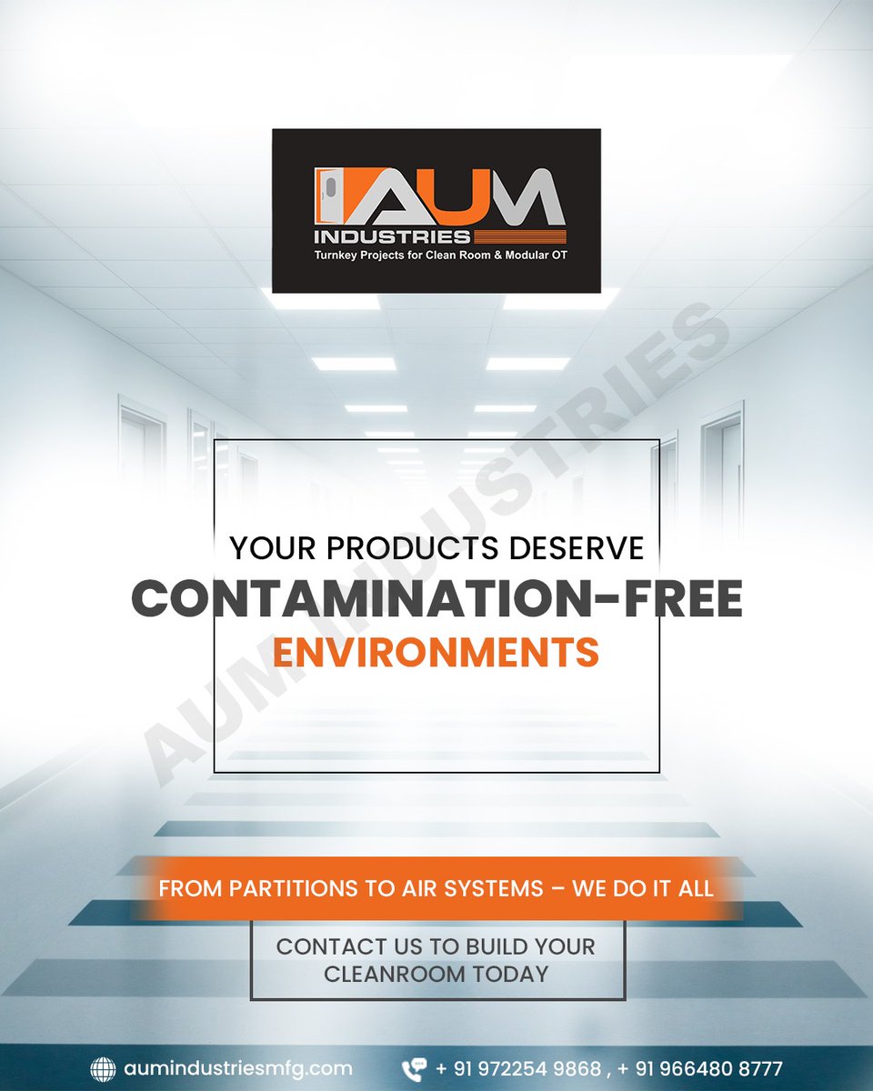 AumIndustries's tweet image. 🧪 Our products are designed to create a contamination-free environment, ensuring the highest standards of cleanliness, safety, and precision. 

#ContaminationFree #CleanroomTechnology #SterileEnvironment #HealthcareInfrastructure #PharmaFacilities #CleanroomSolutions #AHU✨