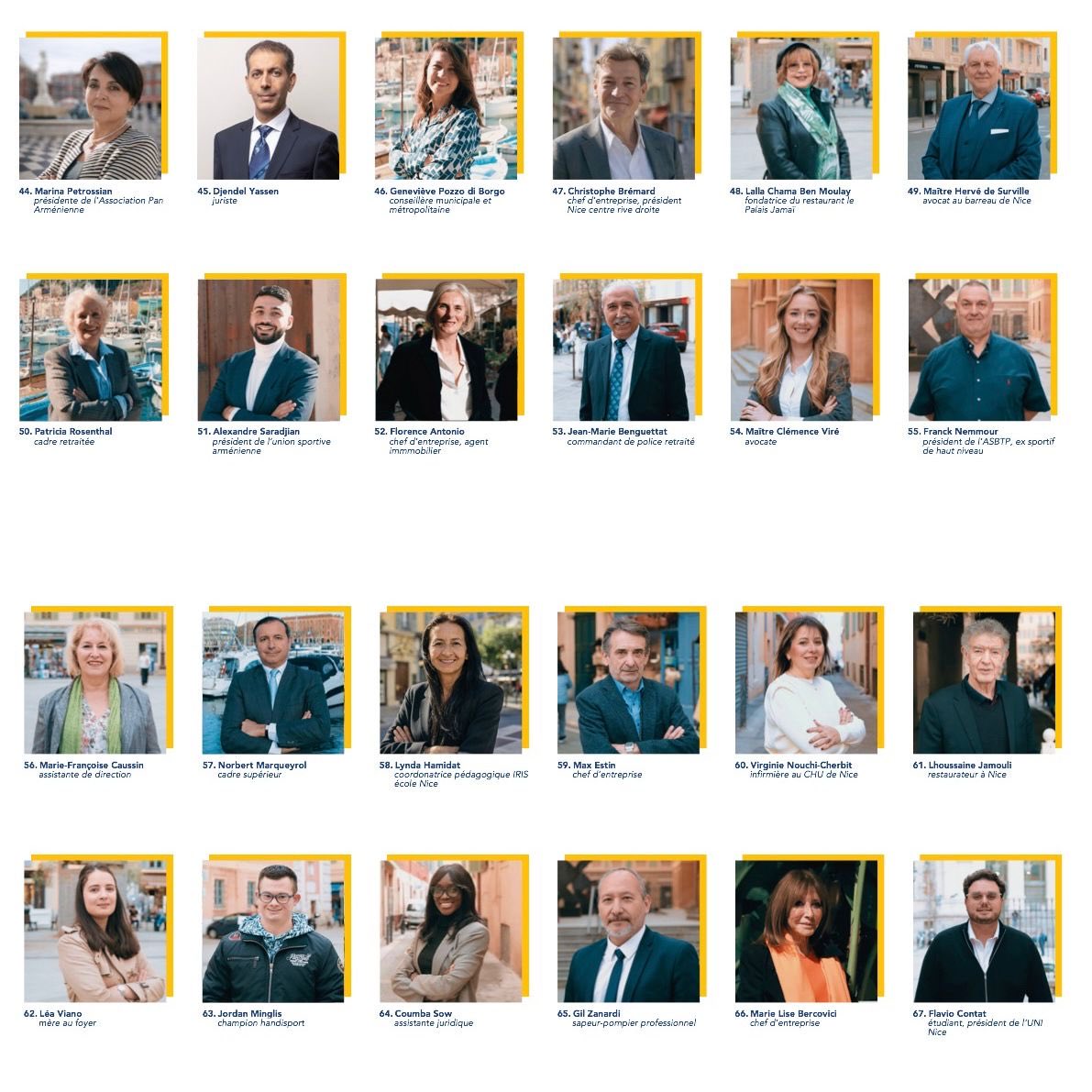 eciotti's tweet photo. 71 noms et 71 visages de Nice avec une seule ambition : servir les Niçoises et les Niçois !

Le meilleur est à venir ! https://t.co/Ty1VcjBdf4
