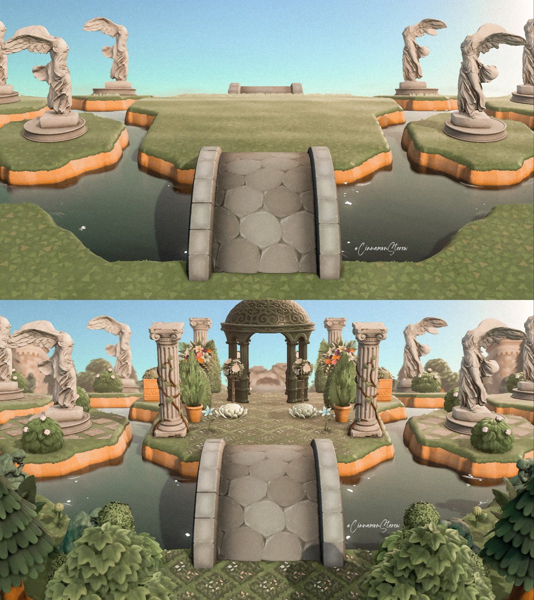 Floating statues. ✨🌿 #acnh #AnimalCrossing