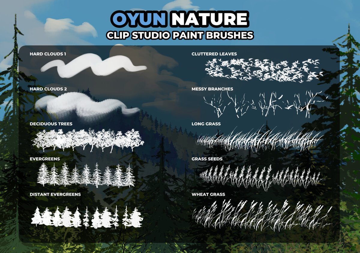 clip_celsys's tweet photo. ＼\\ ✨️無料ASSETS紹介✨️ //／

山の遠景が描けるブラシセットです🏔️
素材ページの作例もぜひ参考にしてください🧐

https://t.co/gOCM5CO4DS https://t.co/c8R9KVNxH9