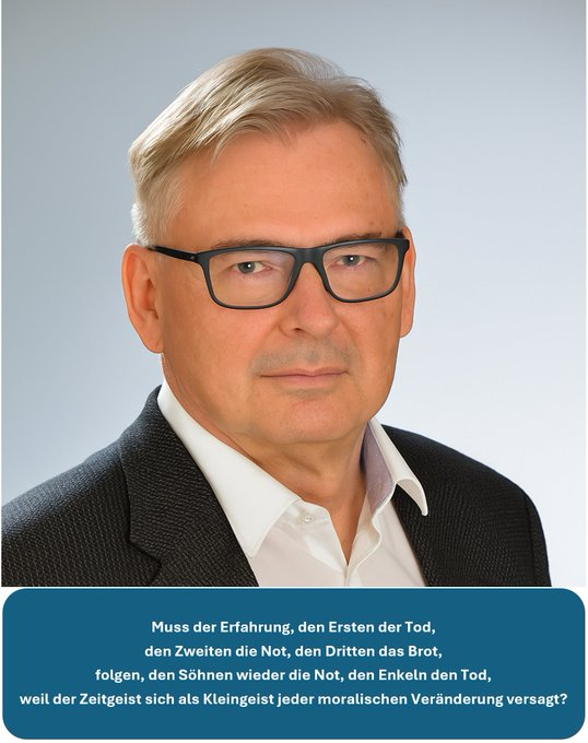 LiskeAphorismen's tweet image. #Deutschland #modernDenken #GermanyFirst #Tagesspruch #Zeitgeist #Kleingeist #Moral #Tragik „Muss der Erfahrung, den Ersten der Tod, den Zweiten die Not, den Dritten das Brot, folgen, den Söhnen wieder die Not, den Enkeln den Tod,
