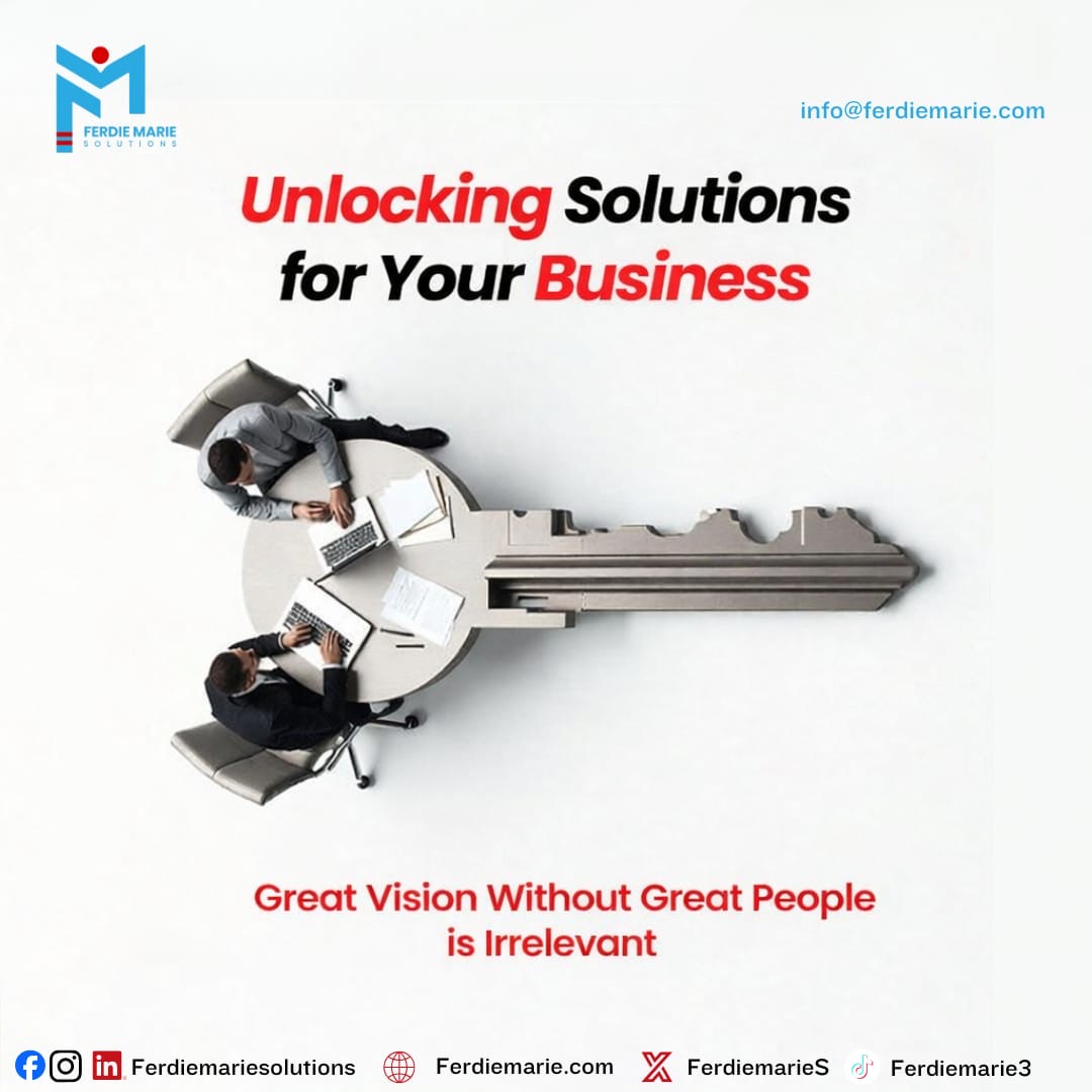 FerdieMarieS's tweet image. Great vision alone isn’t enough the right people and the right strategy make the difference.

At Ferdie Marie Solutions, we help businesses unlock smarter solutions for growth, efficiency, and success. 🔑

#BusinessSolutions #BusinessGrowth #Leadership #Strategy #BusinessSupport