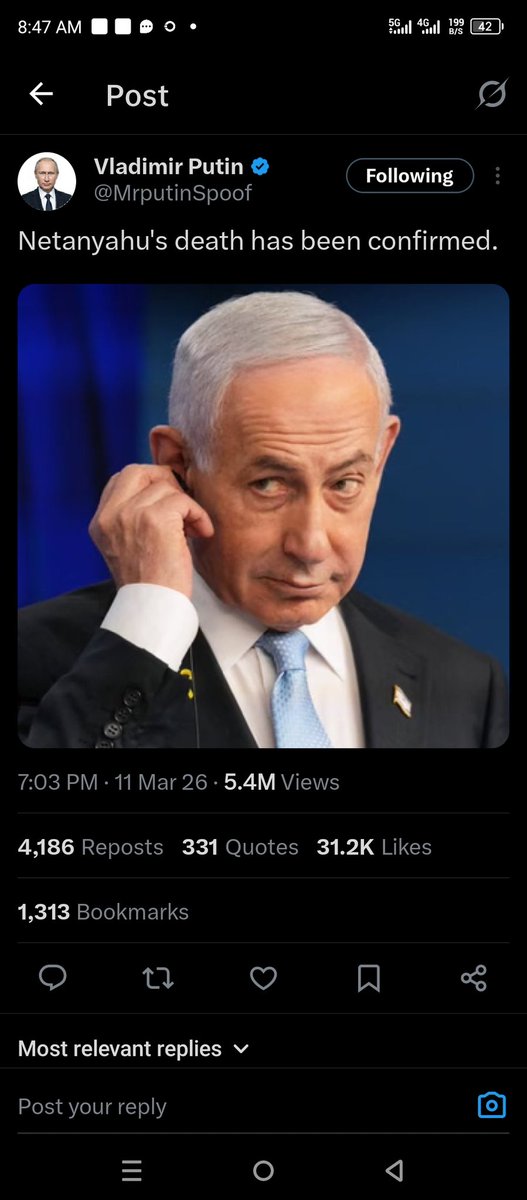 HabeebMainamuni's tweet photo. @MrputinSpoof Finally I agree this monster dead since I see Vladimir Putin confirmed it. https://t.co/o273HKIRYN