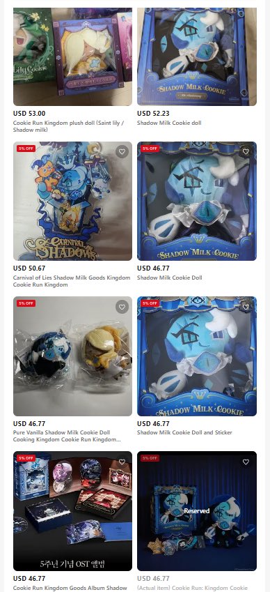 So people are quitting cookie run AND selling all their merch at low prices from how bad the update was. This is actually insane