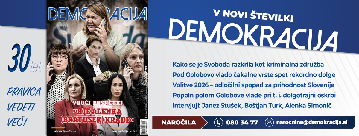 Vabljeni k nakupu in branju nove št. revije <a href="/Demokracija1/">Tednik Demokracija</a>!