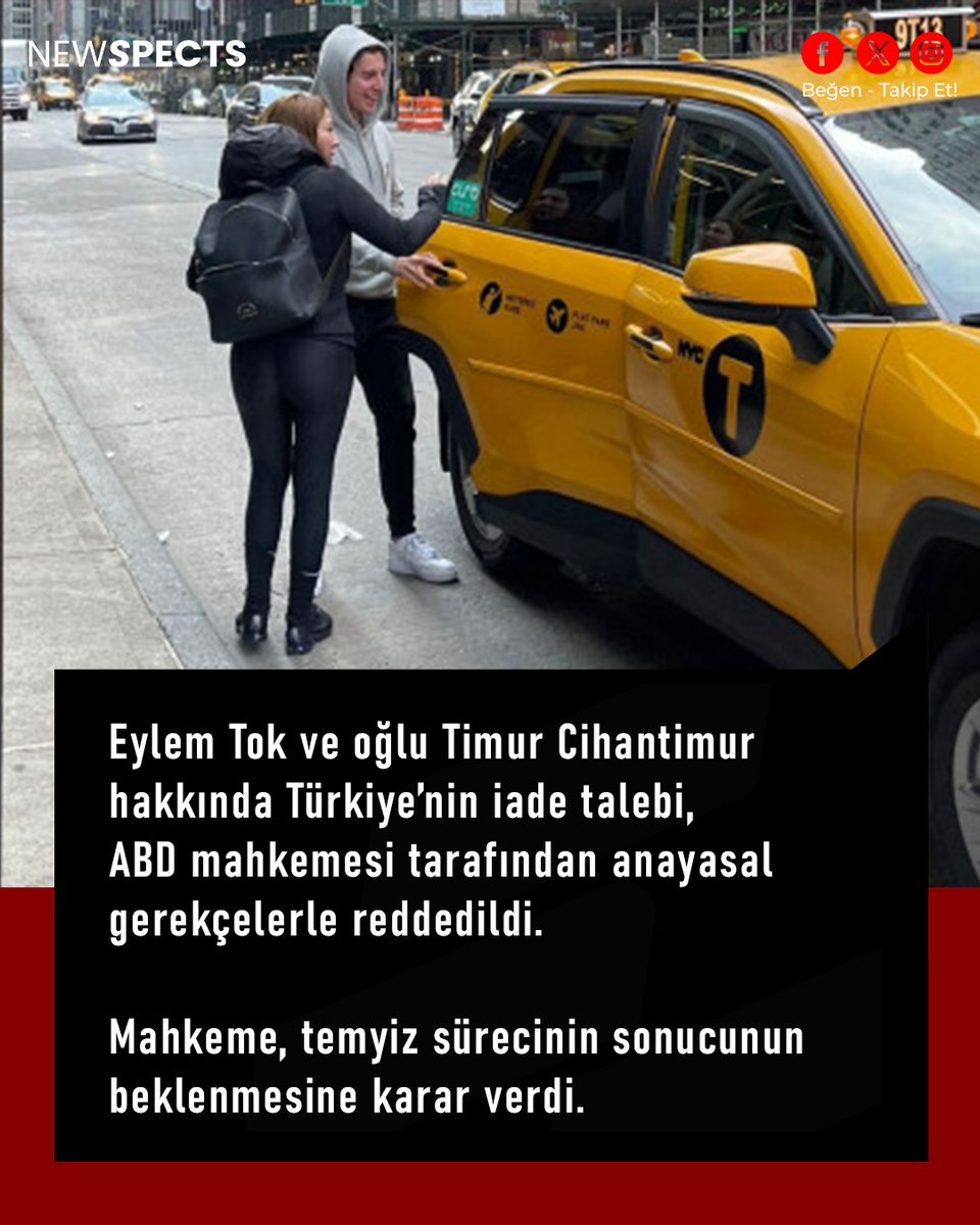 10dakikacomtr's tweet photo. Eylem Tok ve oğlu Timur Cihantimur hakkında Türkiye’nin iade talebi, ABD mahkemesi tarafından anayasal gerekçelerle reddedildi.

Mahkeme, temyiz sürecinin sonucunun beklenmesine karar verdi.

#eylemtok #timurcihantimur #cihantimuriadesi #oğuzmuratacidavası #trafikkazası #türkiyeabdiadesi #iadeкararı #newspects