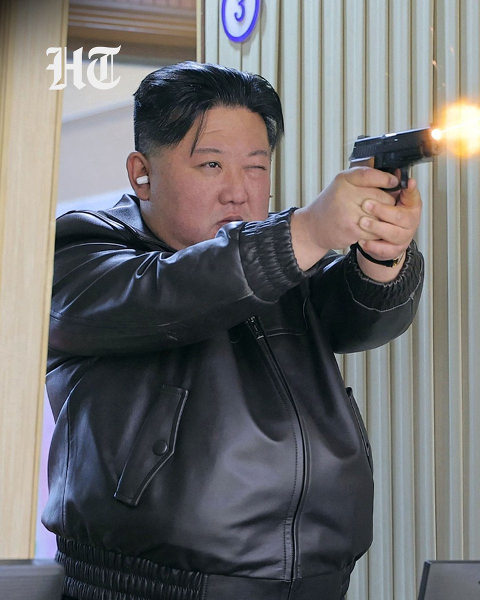 htTweets's tweet image. #InPhotos | Kim Jong Un and his teenage daughter were photographed trying out new pistols at a shooting range. North Korea’s official Korean Central News Agency said that the North Korean leader rated the firearms “excellent”.

More details 🔗 hindustantimes.com/trending/kim-j…