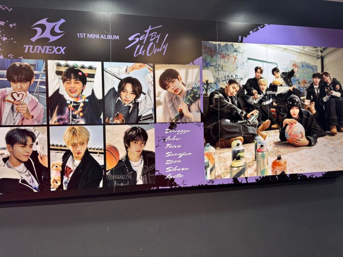 タワ渋kpop】 ／ 💜#TUNEXX『SET BY US ONLY』 発売記念パネル展開催中