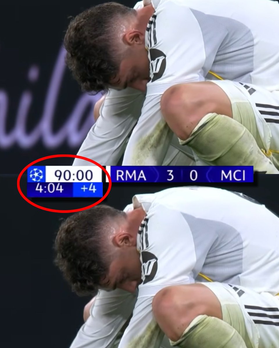 🥵 He simply couldn’t take it anymore. This is how Fede Valverde collapsed after the final whistle in Real Madrid’s thrashing of Manchester City. 

⏱️ 94 MINUTES of absolute sacrifice.
⚽ A HAT-TRICK when joining the attack.
🛡️ Crucial in the ball recovery zones.
🏃‍♂️ Constant