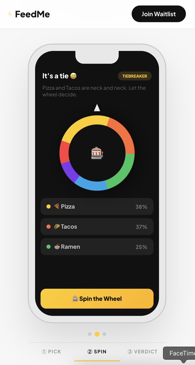 hadicodez's tweet photo. Building an app that ends the "where should we eat?" debate.

Create a vote. Share it with your group. Everyone picks. AI settles it — and roasts the losers.

FeedMe. Coming soon to iOS &amp; Android.

Sign up for early access 👇
https://t.co/POhzrrTmF9 https://t.co/eDfmKarSVq