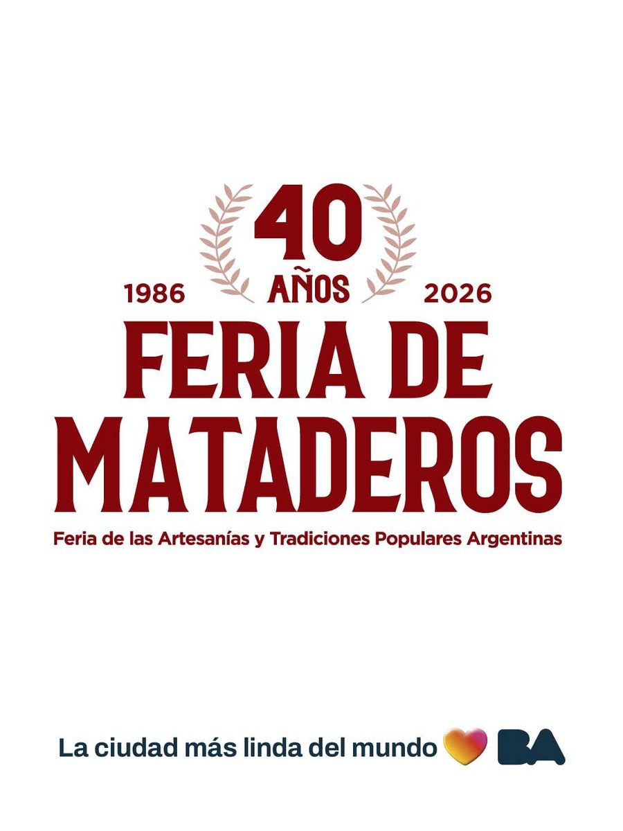 LaNoventa's tweet photo. ☀️   40 años  🇦🇷   1986 ~ 2026   

 Domingo 15 de Marzo 
🕜 A partir de las 11 hs hasta las 19 hs
👉 Av. Lisandro de la Torre y Av. de los Corrales, barrio de Mataderos, Ciudad de Buenos Aires. https://t.co/G2CDy8u5E1