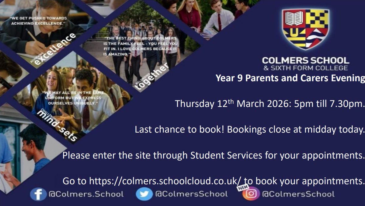 Colmers School and Sixth Form College tweet media