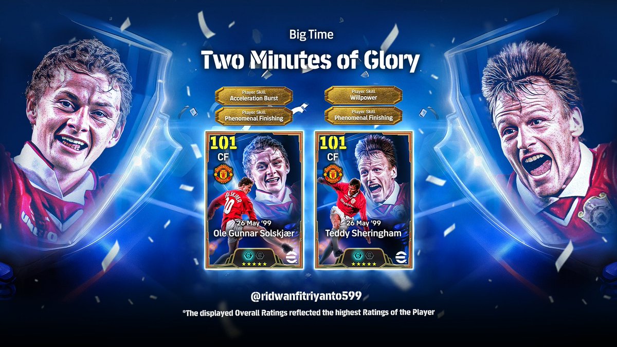 Concept Art

Big Time European Clubs Championship

"Two Minutes of Glory"

- Ole Gunnar Solskjaer
- Teddy Sheringham

Just Concept
#efootball