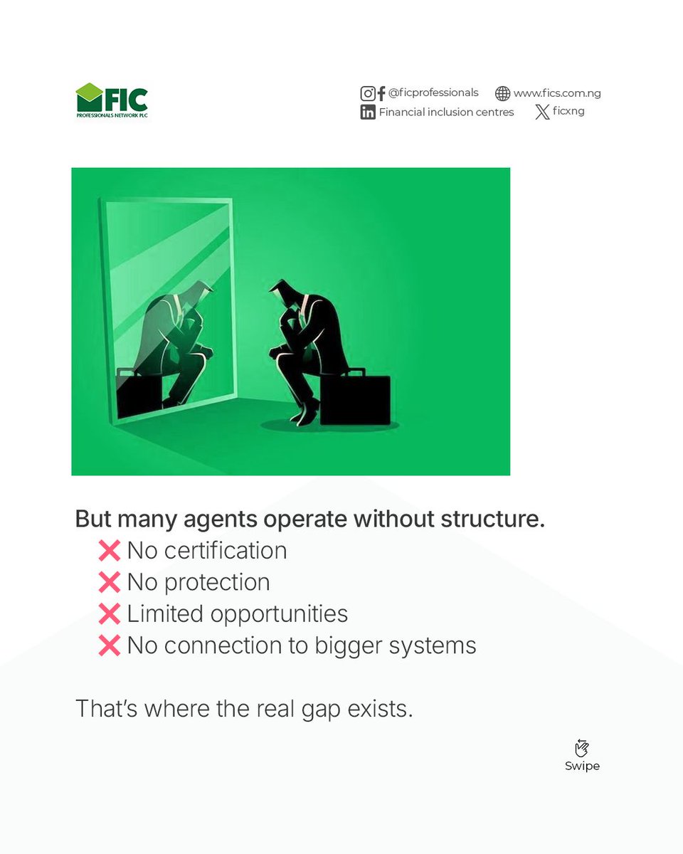 FICXng's tweet photo. Financial inclusion means bringing banking, identity services, loans, and business opportunities closer to everyday Nigerians through trusted community agents.

That’s what FIC Professionals Network is building across Nigeria.

#FinancialInclusion #AgentBanking #DigitalEconomy https://t.co/GDTzQBunCZ