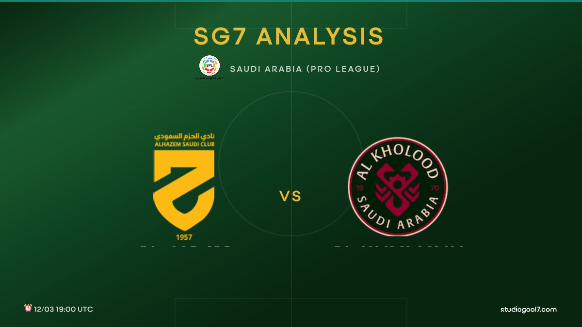 StudioGool7's tweet image. 🔥 Al-Hazm vs Al Kholood
🏟️ Saudi Arabia (Pro League) | ⏰ 12/03 19:00 UTC
📖 Full analysis 👇
studiogool7.com/analysis/14361…

#ALHALK #SaudiArabiaProLeague #StudioGool7 #FootballStats