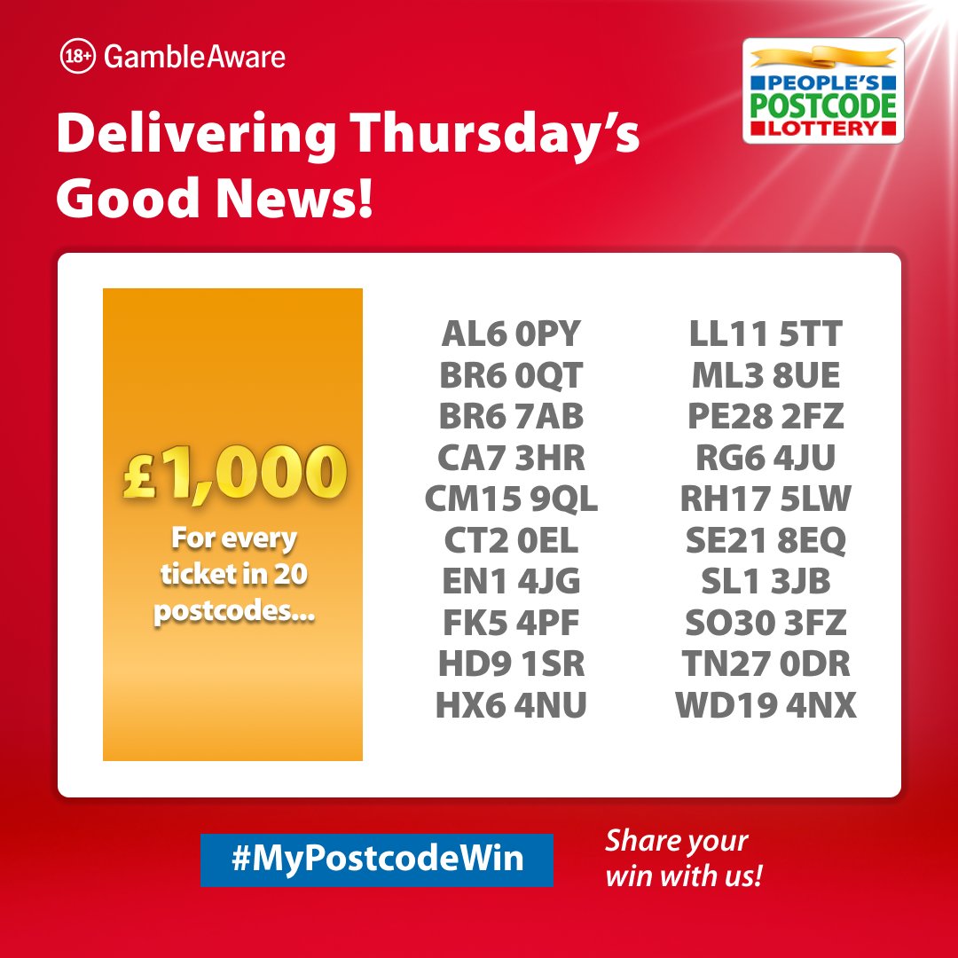 Postcode Lottery tweet media
