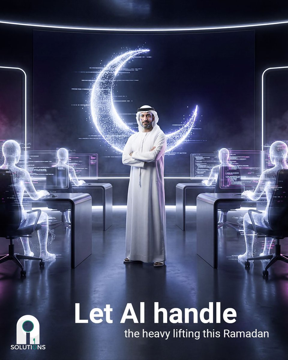 asolutions_ai's tweet photo. Ramadan is for focus, not burnout.

Let AI take care of the heavy lifting while your team stays sharp, creative, and in control.

📩 Get in touch with A Solutions to know more

#Ramadan #Mareketing #AIAgents #AbuDhabi #Dubai #UAE https://t.co/8zvGfZm1AP