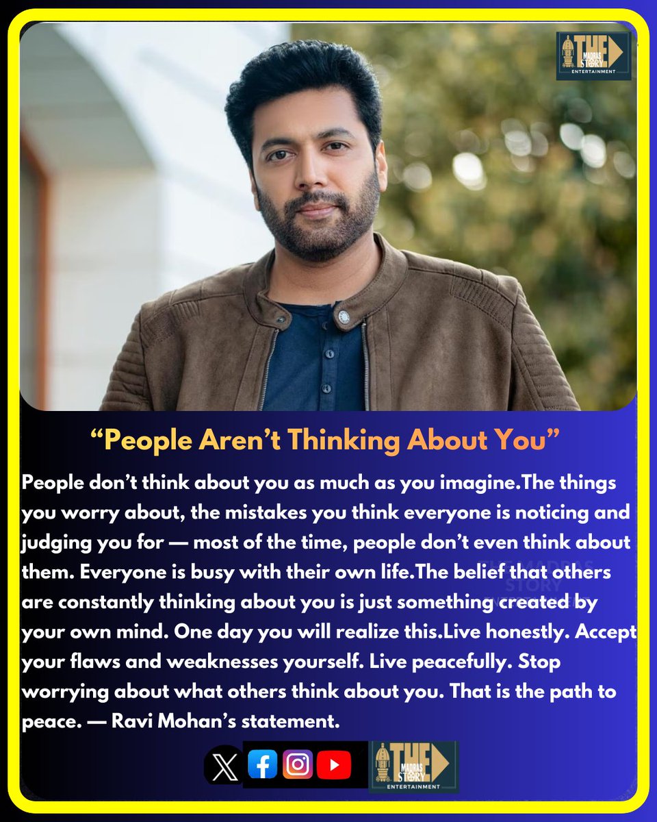 AahaTweets's tweet image. “People Think Less About You” #RaviMohan #LifeTruth #SelfAcceptance #InnerPeace #Mindset #LetGo #LifeLessons #Themadrasstory