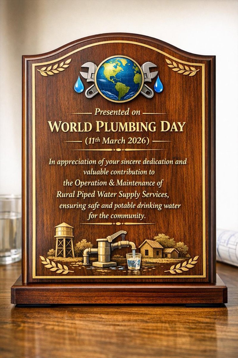 GowbPhe's tweet photo. #WorldPlumbingDay Salute rural water heroes - Local Plumbers, Pump &amp; Valve Operators for their invaluable service in delivering safe drinking water to rural households, powering @egiye_bangla #HarGharJal @MoJSDDWS #JalJeevanMission @UNICEFIndia #HarGharJal #WestBengal https://t.co/j3Gsxjb1ei