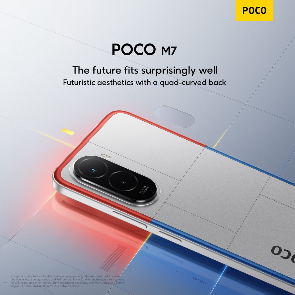 PocoNigeria's tweet image. The future fits right in your hand ✨. The
POCO M7’s quad-curved back brings next-level comfort
with a sleek, futuristic design that turns heads.

#POCOM7 #SleekDesign #Phone #POCO