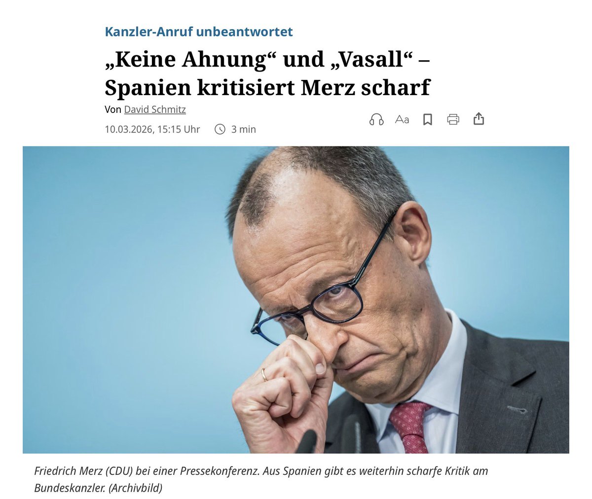 Merz ist mit Abstand der peinlichste Kanzler in der Geschichte der Nachkriegszeit.