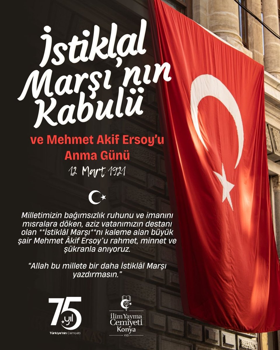 “Allah bu millete bir daha İstiklâl Marşı yazdırmasın.” 🇹🇷