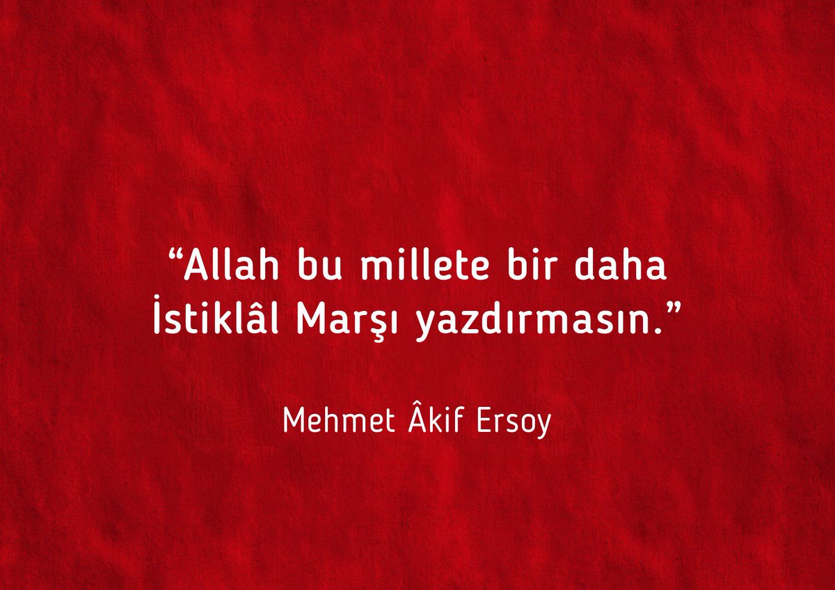 drfahrettinkoca's tweet photo. Âkif’in, İstiklal Marşı’nı yazdığı ve şiirin Türkiye Büyük Millet Meclisi’nde milli marş olarak kabul edildiği günler Millî Mücadele’nin en zor günleriydi. İstiklal Marşımız vatanımız için ödediğimiz bedelin, istikbalimizin en iyi ifadesidir. Kabulünün 105. yıl dönümü kutlu olsun.