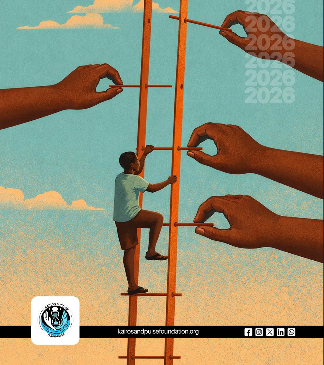 kairospulseug's tweet photo. Not every boy rises because the way is easy. Many rise because someone chose to show up, steady the ladder, and believe in their journey.

At Kairos &amp; Pulse Foundation, we are committed to building the support, guidance, and opportunities that help boys &amp; young men grow into 1/2 https://t.co/anmNj8Duc6