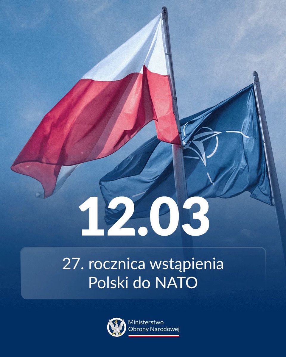 27 lat temu dołączyliśmy do NATO. Dziś nie tylko korzystamy z bezpieczeństwa Sojuszu - bierzemy za nie realną odpowiedzialność.

Dziś wydajemy najwięcej na obronność w Europie, wzmacniamy wschodnią flankę i budujemy nowoczesną armię. 
Polska jest wiarygodnym sojusznikiem i jednym