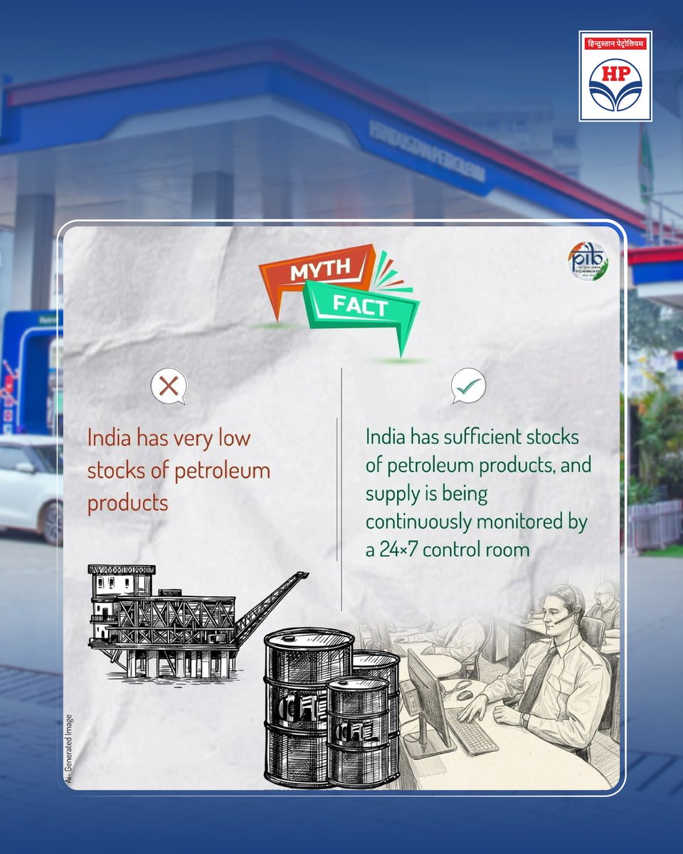 All <a href="/HPCL/">Hindustan Petroleum Corporation Limited</a> Retail Outlets (Fuel Stations) across the country are fully operational and functioning normally.

Adequate supplies of petrol, diesel and other fuels are available and distribution is continuing smoothly.  

Customers are requested not to pay attention to rumours and