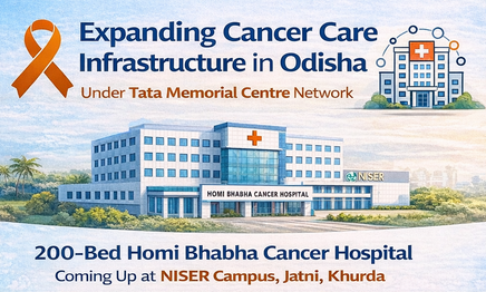 PIBodisha's tweet photo. Cancer care infrastructure is expanding in #Odisha with a 200-bed Homi Bhabha Cancer Hospital coming up at the National Institute of Science Education and Research campus in Khurda under the Tata Memorial Centre network 

https://t.co/DzKAVAaWBr https://t.co/PEPes2aMGX