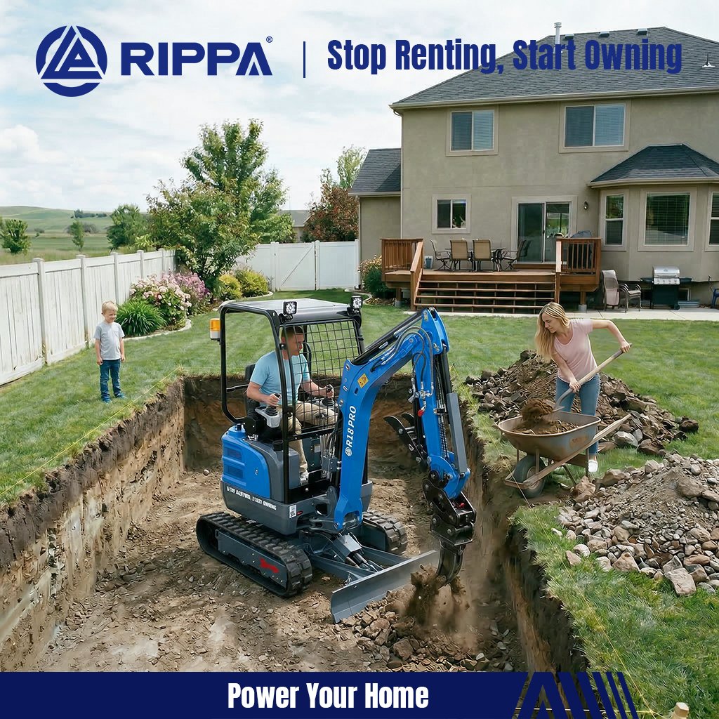 RippaMachinery's tweet photo. Digging a backyard pool by hand was almost impossible.

Once the mini excavator started working, the project moved quickly and the backyard transformed into a family pool.

MakeHomeHappy.

#RIPPA #MiniExcavator #BackyardProject https://t.co/r5LmEuuFWa