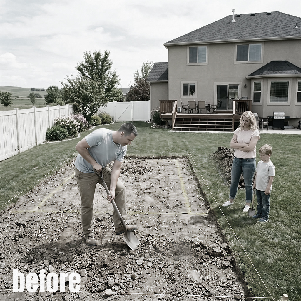 RippaMachinery's tweet photo. Digging a backyard pool by hand was almost impossible.

Once the mini excavator started working, the project moved quickly and the backyard transformed into a family pool.

MakeHomeHappy.

#RIPPA #MiniExcavator #BackyardProject https://t.co/r5LmEuuFWa