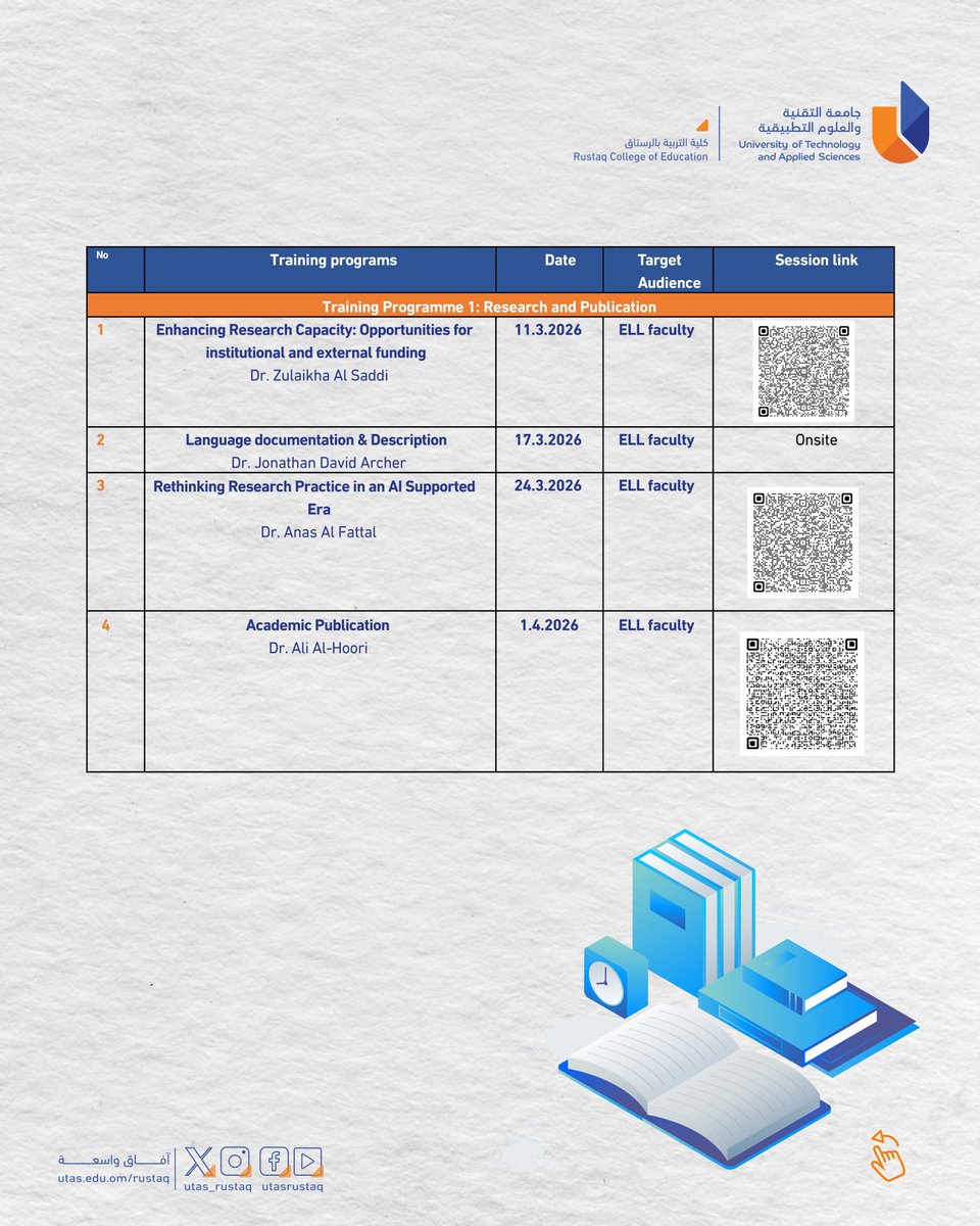 جامعة التقنية والعلوم التطبيقية - الرُستاق tweet media