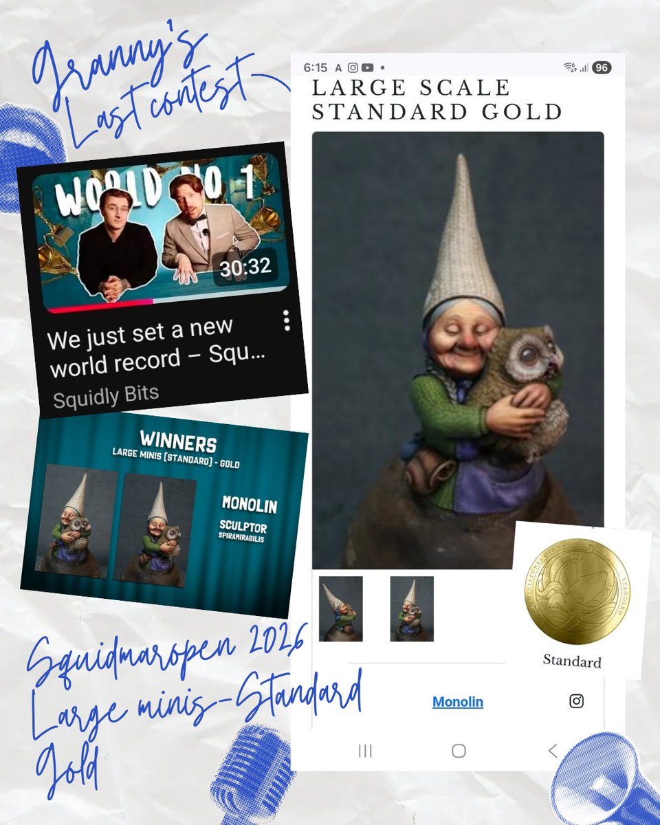 Last contest for Granny.
#squidmaropen 2026
Large minis - standard - Gold
🫡👌