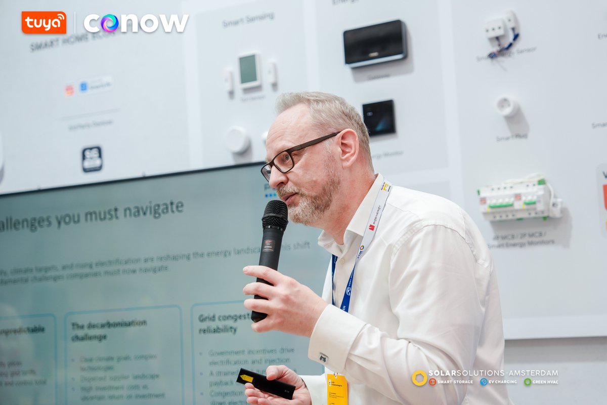conow_official's tweet photo. What a success at #SolarSolutions Amsterdam! ⚡️
CONOW OPEN featured a brilliant keynote from Guy Vandendungen (Perpetum Energy) on the Dutch storage market, plus a showcase of our new Lyra 2500 AC &amp; Atlas 6000 AC by Alain Zheng.
#Conow #Tuya #Amsterdam #CONOWOPEN #TechEvent https://t.co/lhokZGefs1