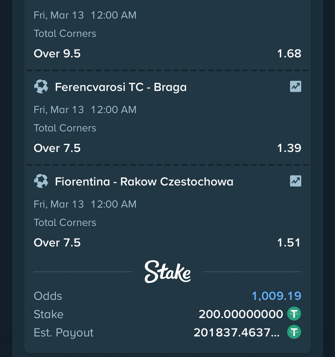 Mrbankstips's tweet photo. Football on Stake today 

130 odds https://t.co/ApPgbw43Ra

202 odds https://t.co/iMPUEJes2c

1k odds https://t.co/6WxO5aQ5NE

14 odds https://t.co/rfajMTWvNy

Register an account via https://t.co/zNIDVi9VVx

Use welcome code ‘banks’ for weekly airdrops and bonuses 

Get the iOS app via link https://t.co/BH533u52QL

Bet responsibly 🔞🔞