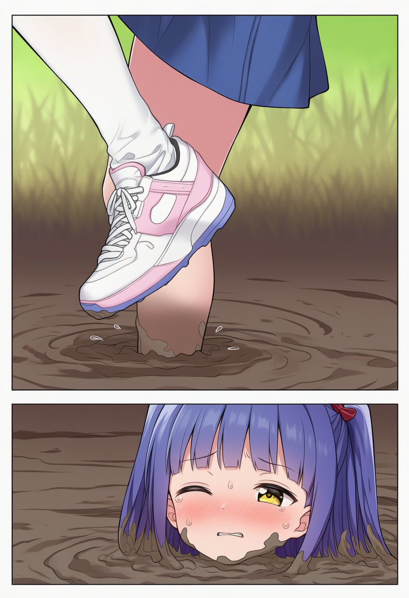 🐣AIイラスト🐣
今、目指しているのは
「泥を踏みつける/太ももまで、はまってピンチ!」の2コマなのですが、
NovelAIはせっかちすぎる…
呪文を無視するなんて…どうしたらいいの🥲