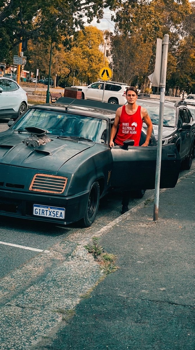 Groovy_on_X's tweet photo. 🇦🇺Australians!
📷Be careful its MAD out there!
Grab one while you still can!
Hats, shirts, stickers and more!
*Road Warrior not included
https://t.co/XGLc1qX1wF https://t.co/Ht1ctlCcbT
