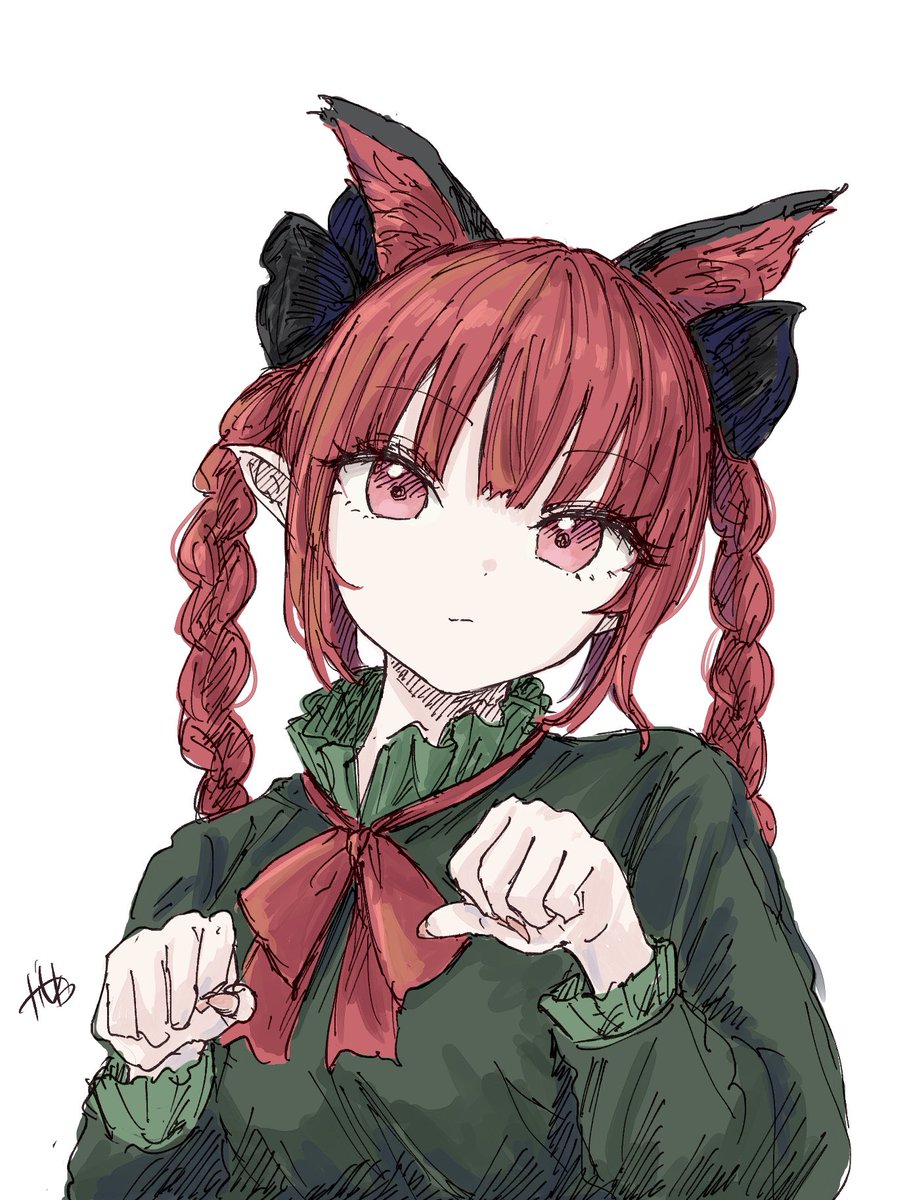 火焔猫燐 「お燐」|かしわのイラスト