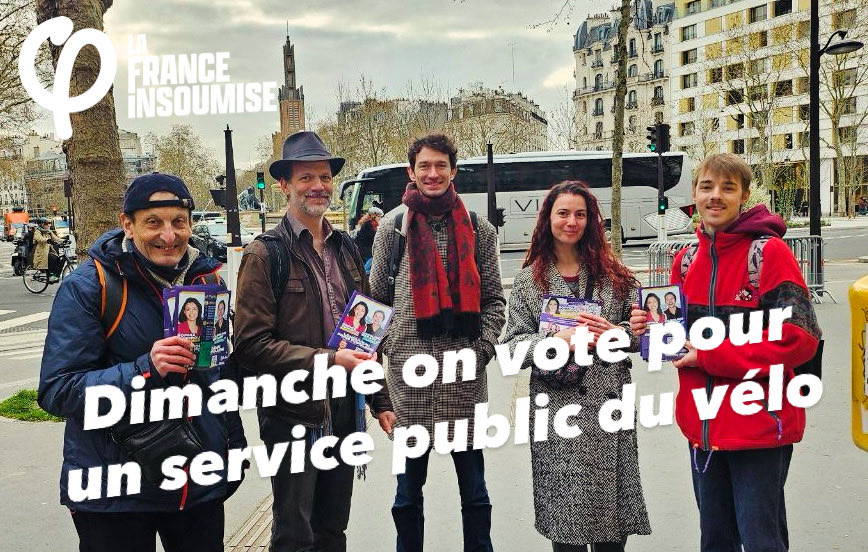 LFIPARIS12's tweet photo. 🟢🟣Ce matin en tractage à Daumesnil

🚲Dimanche, on vote pour municipaliser velib, de nouvelles pistes cyclables sécurisées et un service public dédié. 

Dimanche, on vote pour le Nouveau Paris Populaire. 

#daumesnil #nosvotesobligent #sophiapourparis #municipales2026 #velib https://t.co/15I5YryvYR