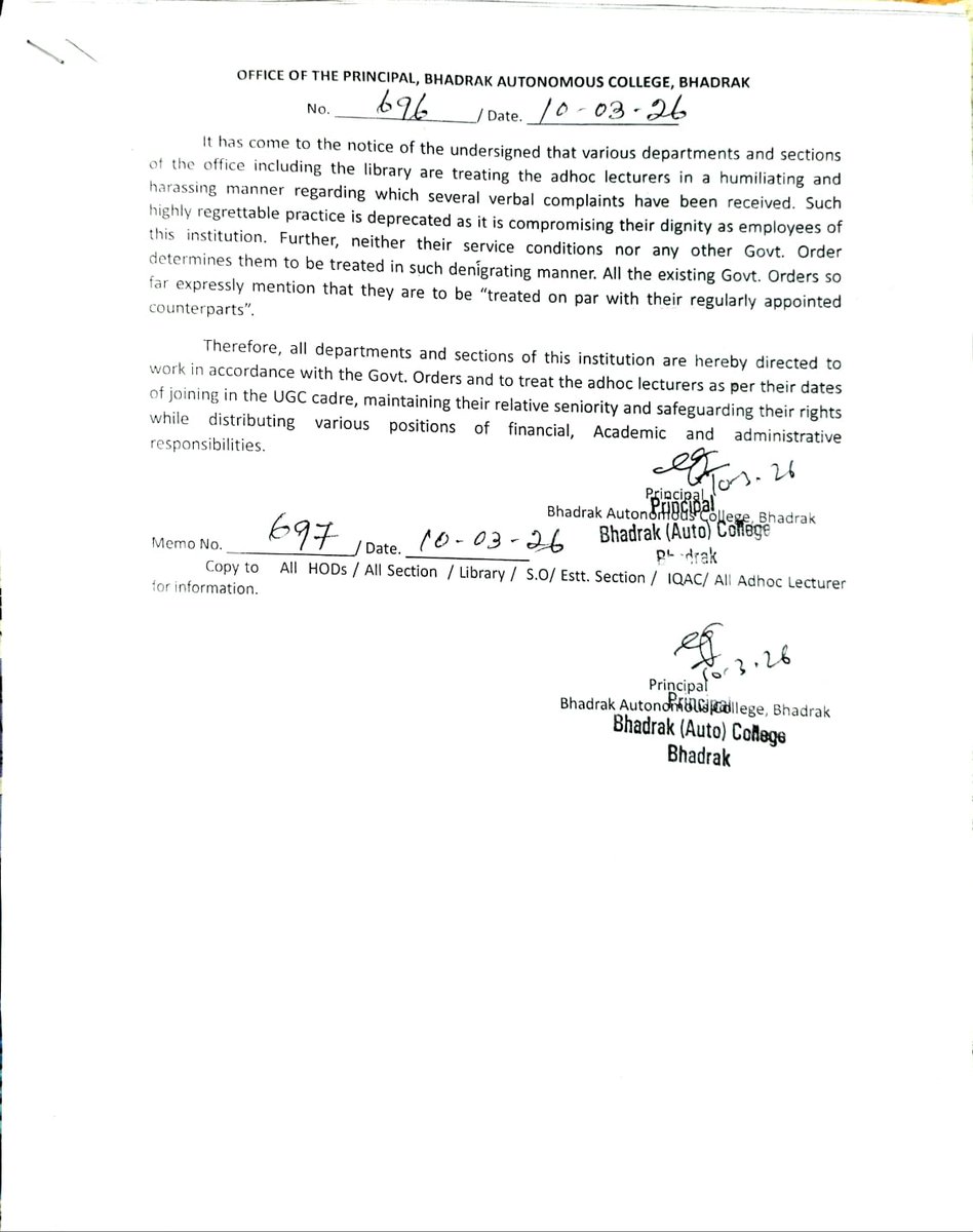 deepteemann's tweet photo. The supporting documents is attached herewith for your kind reference&amp;Kindly take the necessary action @rashtrapatibhvn @PMOIndia @NitinNabin @dpradhanbjp @GovernorOdisha @CMO_Odisha @SecyChief @DHE_Odisha @saswatmishraIAS @suryabanshibjp @FakirMohanUniv @Sitansu1981 @DM_Bhadrak https://t.co/IrFbJjwf5j