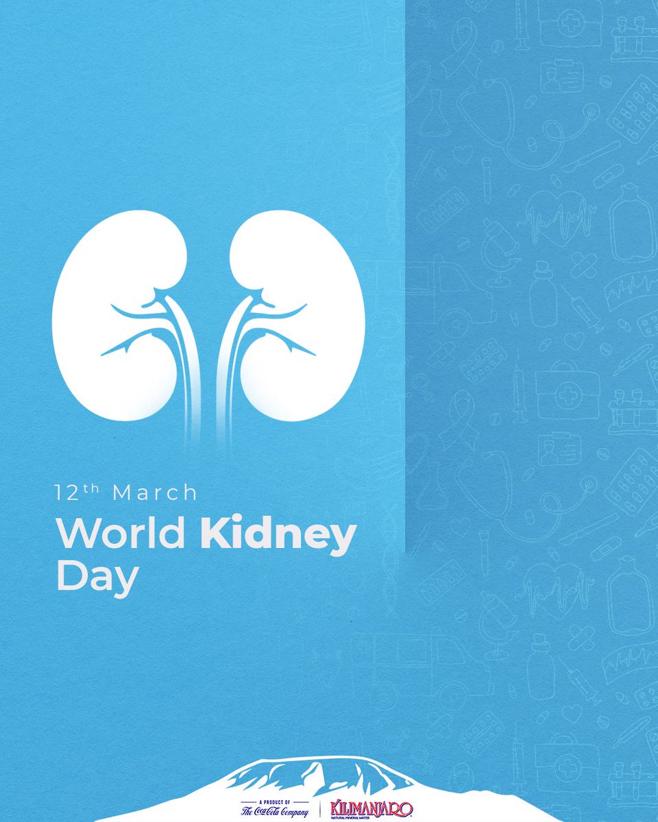 Katika World Kidney Day, Endelea kujali afya yako kwa kunywa Maji asilia ya kuaminika kila siku ili kusaidia figo zako kufanya kazi kwa ufanisi zaidi. Kilimanjaro Natural Mineral Water maji asilia yakuaminika kila siku.
#WorldKidneyDay #kidneyhealthmatters #naturalmineralwater