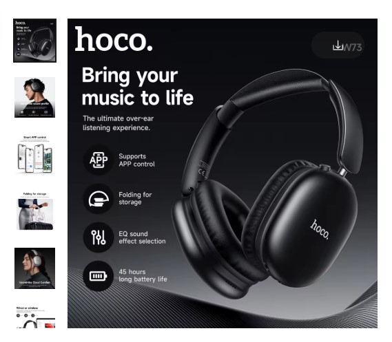 shopping_soma's tweet image. HOCO W73 Wireless Headphones: Bluetooth 6.0, App Control, HiFi Stereo
Buy - s.click.aliexpress.com/e/_c42O9yP5

#HOCOW73
#Bluetooth6
#WirelessAudio
#AppControl
#HiFiHeadsets