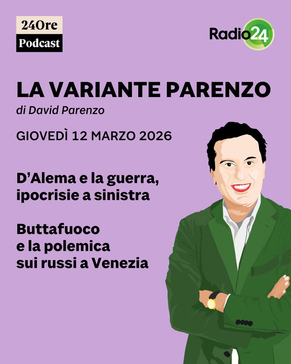Radio24_news's tweet photo. Ascolta la puntata de #lavarianteParenzo di oggi #12marzo
.
Clicca qui ▶️ https://t.co/P2qDQ4mg5X
.
@davidparenzo #DAlema #ipocrisie #Buttafuoco #russi #Venezia https://t.co/gvVm8dpaMX