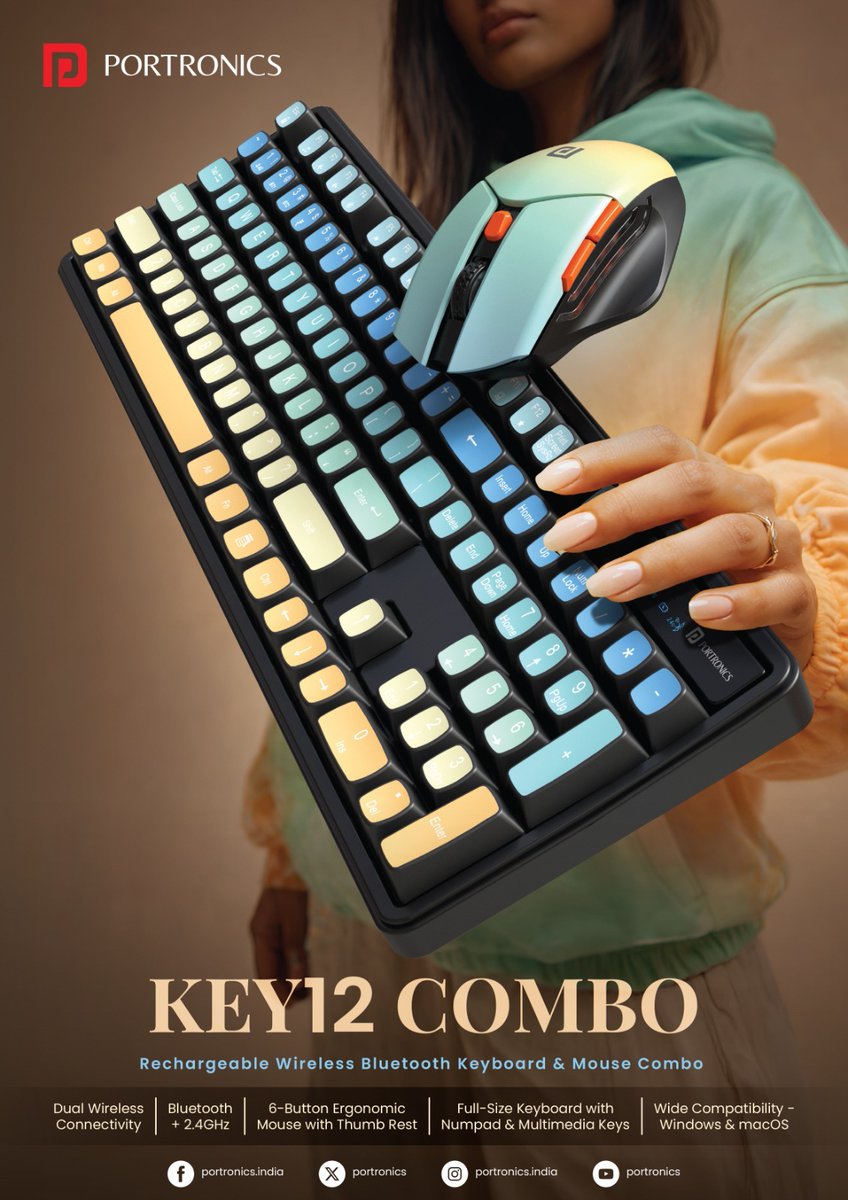 ncnmagazine's tweet image. Portronics KEY12 Combo – Smart Wireless Control for Everyday Productivity

Click here for more Details :👇🏻
bit.ly/Portronics_NCN_

@Portronics #portronics @ncnmagazine #ncnmagazine #ncnonline #NCN