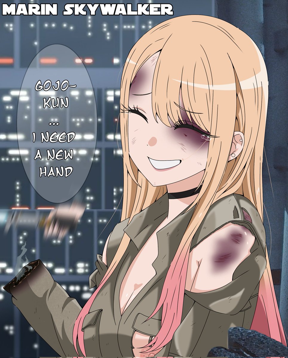 AdrianAniber's tweet photo. Well she still looks cute without her hand... Right?! 

#marinkitagawa #sonobisquedoll #anime #SFW #starwars #Bespin #Marin_Kitagawa #喜多川_海夢 #LukeSkywalker https://t.co/atXwL4mOFF